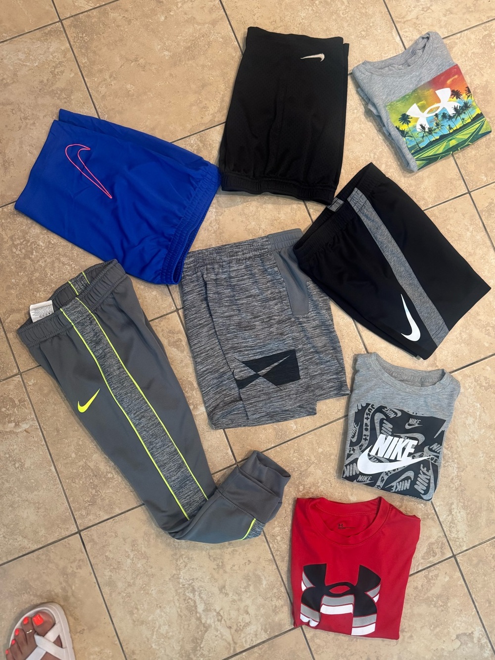 Nike Kids Blue and Black Athletic Shorts Set Mixed Bundle